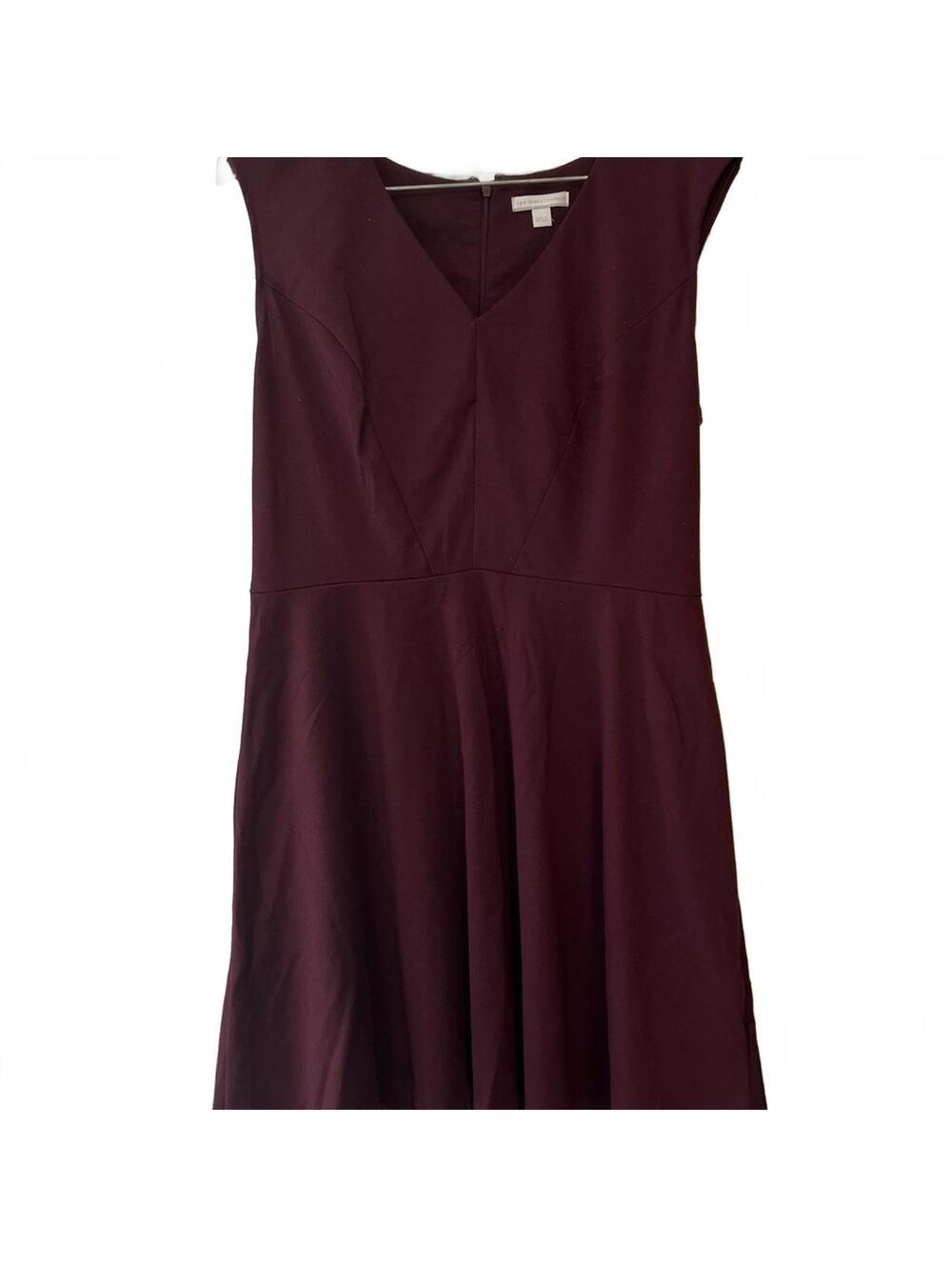 New York & Company Burgundy Sleeveless A-Line Dress – Flattering Classic
